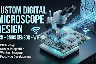 design a custom digital microscope pcb with cmos sensor and wifi
