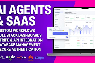 develop a full stack saas platform with custom ai agents