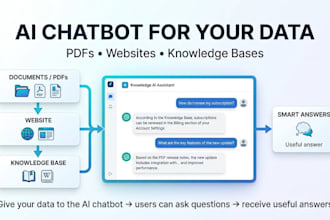 build an ai chatbot for your website, documents, or knowledge base