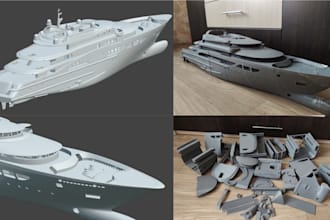 custom 3d ship model battleship milltary warship model hull stl for 3d printing