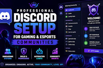 set up a professional discord onboarding system for exports, gaming communities