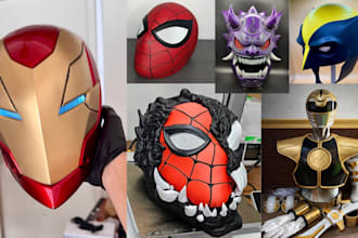 3d print and paint custom 3d mask 3d helmet cosplay mask wearable armor props