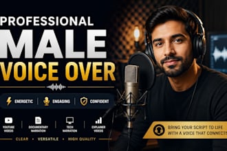 record a TV host style voice over for your videos
