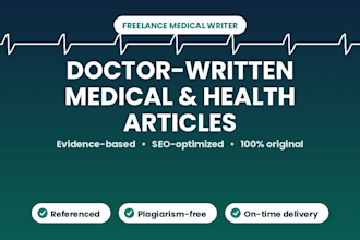 write evidence based medical and health articles as a doctor