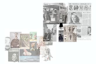 design fashion collection mood board and concept for clothing brand