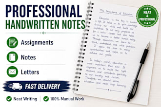 write professional handwritten notes