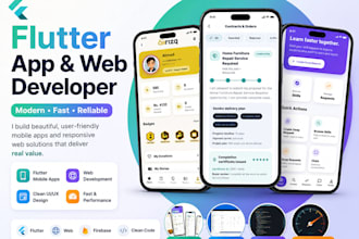 develop, deploy and launch a flutter app with backend setup