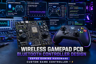 develop bluetooth gamepad pcb nrf52840 esp32 ble hid wireless controller xinput