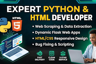 write a python script to scrape web data and export to html