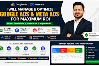 manage and optimize google ads and meta ads for maximum ROI