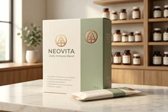 design creative box, pouch and label packaging design