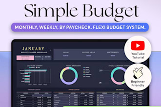design editable excel or google sheets budgets or invoice templates
