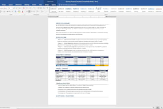 create professional word documents, reports and templates