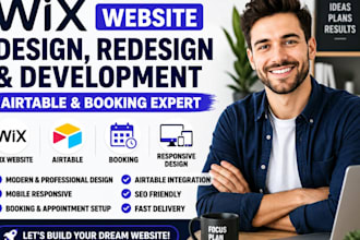 wix website wix redesign wix development airtable integration booking