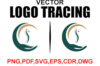 cleanup logo ,retouch and design convert image to vector