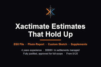 prepare xactimate estimates for insurance claims