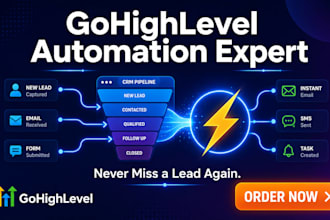 setup ghl workflows, automations and lead generation nurturing campaigns, sales