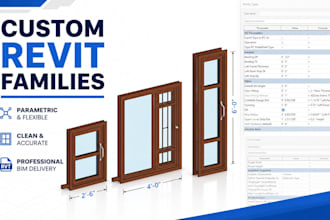 create custom revit parametric families and bim objects