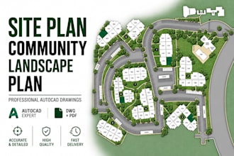 render professional architectural community landscape plan