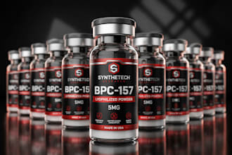 design peptide vial label product label 3d mockup  bottle sarms peptide sarms