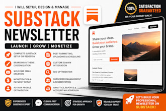 setup substack account and design substack newsletter template