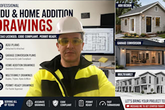 draw texas adu plans garage conversion plans home addition drawings multifamily