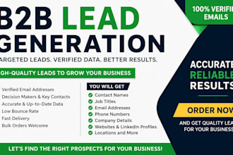 do b2b lead generation, email list, and data enrichment, prospect listing