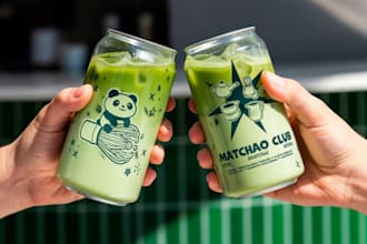 design a unique brand identity for your cafe or matcha brand