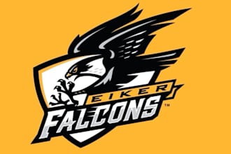 create high quality eagle mascot logo with t shirt design