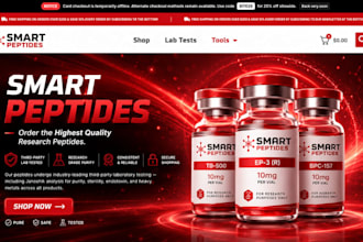 build peptide website peptide store research peptide woocommerce peptide website