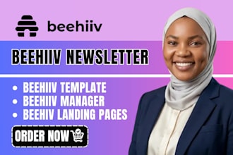beehiiv newsletter beehive newsletter design beehiiv landing page