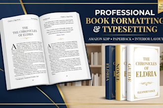 do book typesetting layout design paperback formatting interior pages amazon kdp