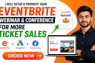 setup and promote your eventbrite webinar or conference event