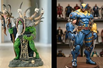 3d print and paint custom miniatures figurines cosplay props