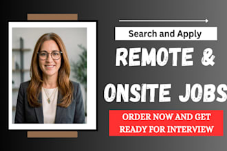 apply and search for professional remote jobs or onsite jobs on your behalf