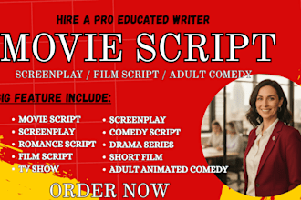 do screenplay feature film screenwriting drama TV series comedy script TV show