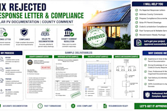 fix rejected response letter compliance solar pv documentation county comment