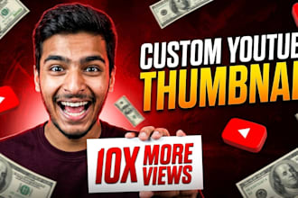 design eye catching and professional youtube thumbnails