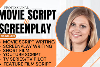 write screenplay, movie script, script writing short story writing