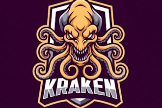 create most wonderful octopus mascot logo design for your brand