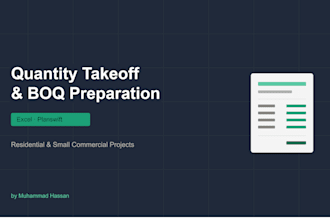 prepare accurate quantity takeoff and boq for your construction project