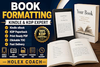 do book formatting, kindle ebook formatting,