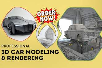 create 3d car modeling, low poly vehicle, 3d truck model for 3d printing