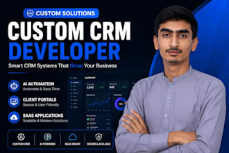 develop custom CRM, web app, saas, portal systems or ai software