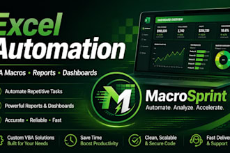 automate your excel file with vba macros and reports