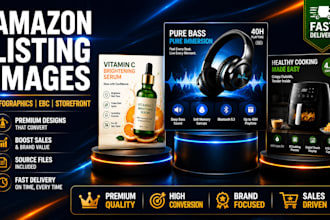 design amazon listing images, infographics and ebc