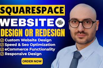 develop squarespace business website, design or redesign squarespace website