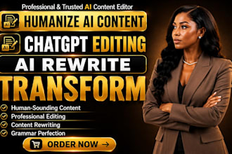 humanize ai content, rewrite, edit and polish chatgpt generated text