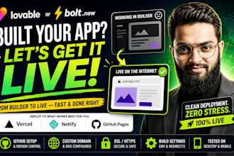 deploy your lovable or bolt app to vercel netlify or github with custom domain