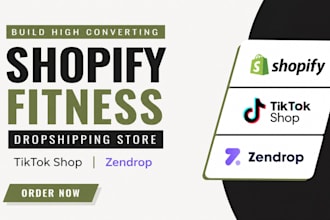 setup shopify dropshipping store via tiktok shop zendrop shopify fitness store